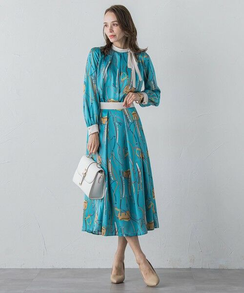 Viaggio Blu / ビアッジョブルー ミニ・ひざ丈スカート | 馬具プリントスカート≪手洗い可能≫ | 詳細13