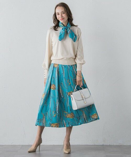 Viaggio Blu / ビアッジョブルー ミニ・ひざ丈スカート | 馬具プリントスカート≪手洗い可能≫ | 詳細17