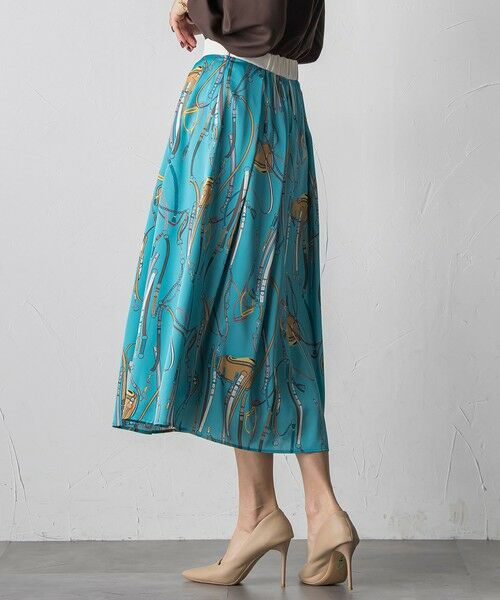 Viaggio Blu / ビアッジョブルー ミニ・ひざ丈スカート | 馬具プリントスカート≪手洗い可能≫ | 詳細18