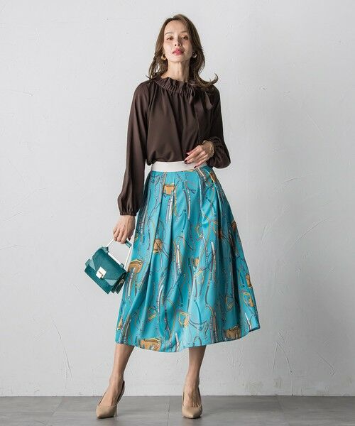 Viaggio Blu / ビアッジョブルー ミニ・ひざ丈スカート | 馬具プリントスカート≪手洗い可能≫ | 詳細19