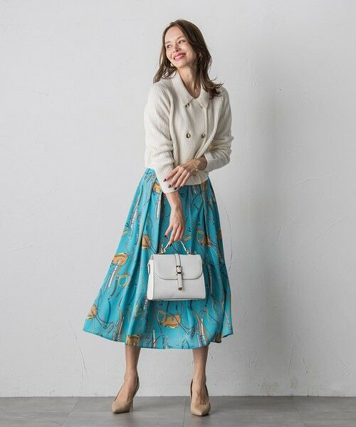 Viaggio Blu / ビアッジョブルー ミニ・ひざ丈スカート | 馬具プリントスカート≪手洗い可能≫ | 詳細22