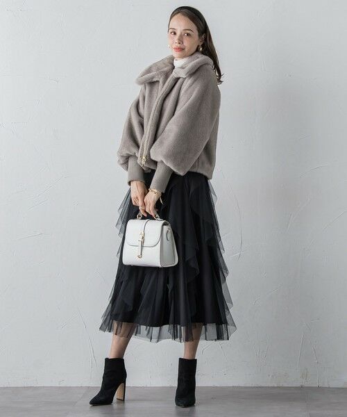 Viaggio Blu / ビアッジョブルー ミニ・ひざ丈スカート | 【新色追加】ラッフルチュールスカート | 詳細16