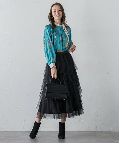 Viaggio Blu / ビアッジョブルー ミニ・ひざ丈スカート | 【新色追加】ラッフルチュールスカート | 詳細19