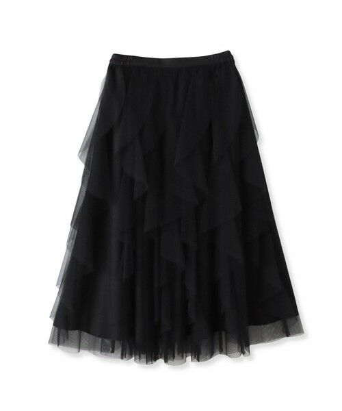 Viaggio Blu / ビアッジョブルー ミニ・ひざ丈スカート | ラッフルチュールスカート≪洗濯機で洗える≫ | 詳細20