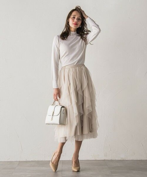 Viaggio Blu / ビアッジョブルー ミニ・ひざ丈スカート | 【新色追加】ラッフルチュールスカート | 詳細24