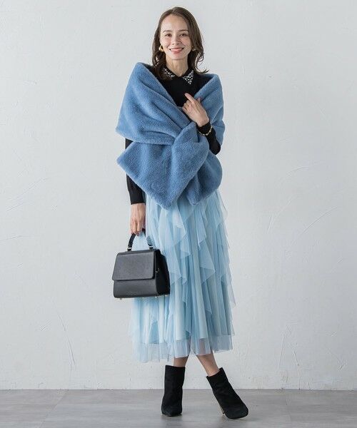 Viaggio Blu / ビアッジョブルー ミニ・ひざ丈スカート | ラッフルチュールスカート≪洗濯機で洗える≫ | 詳細29