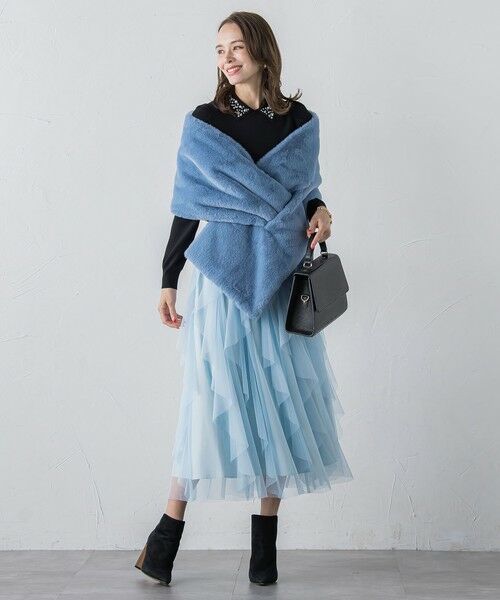 Viaggio Blu / ビアッジョブルー ミニ・ひざ丈スカート | ラッフルチュールスカート≪洗濯機で洗える≫ | 詳細30