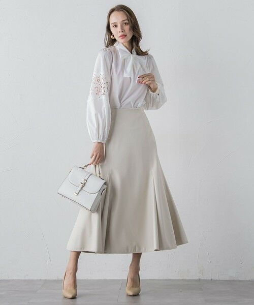 Viaggio Blu / ビアッジョブルー ミニ・ひざ丈スカート | フェイクレザーマーメイドスカート | 詳細1