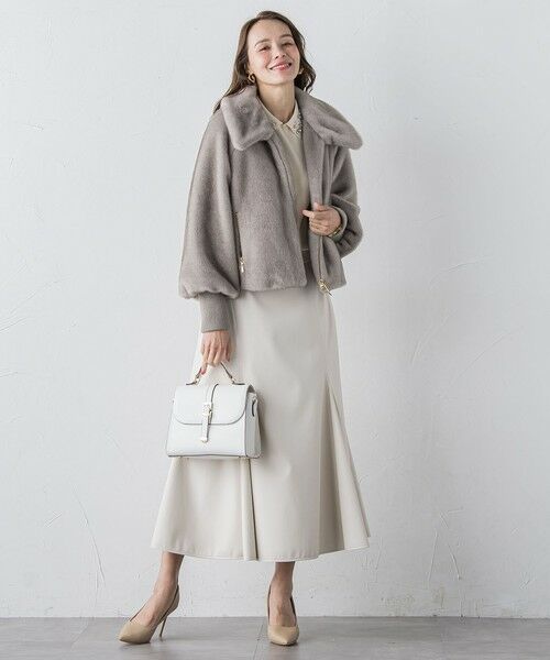 Viaggio Blu / ビアッジョブルー ミニ・ひざ丈スカート | フェイクレザーマーメイドスカート | 詳細8