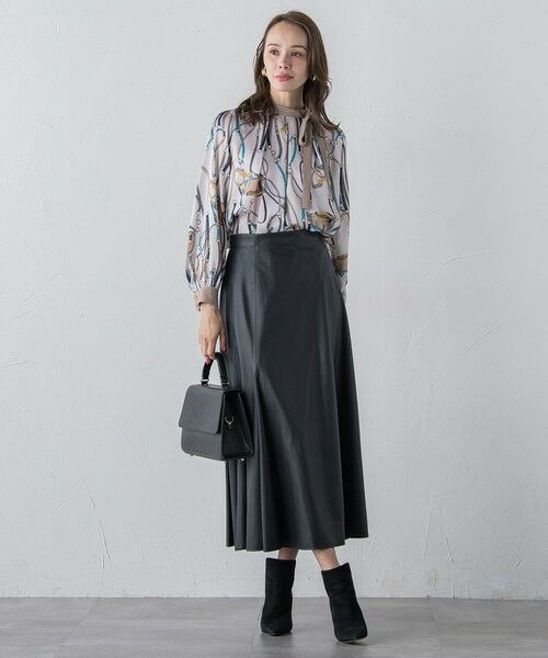 Viaggio Blu / ビアッジョブルー ミニ・ひざ丈スカート | フェイクレザーマーメイドスカート | 詳細15