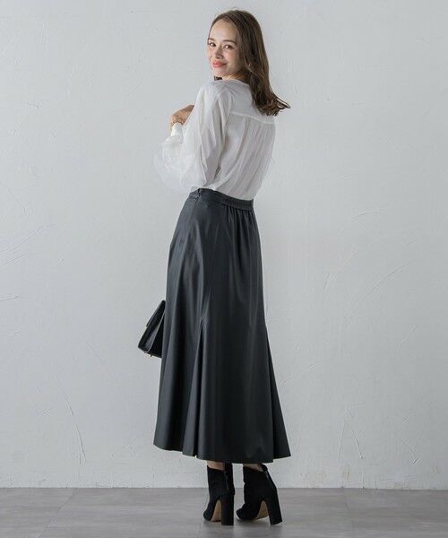 Viaggio Blu / ビアッジョブルー ミニ・ひざ丈スカート | フェイクレザーマーメイドスカート | 詳細20