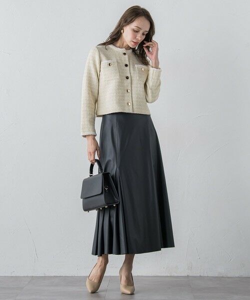 Viaggio Blu / ビアッジョブルー ミニ・ひざ丈スカート | フェイクレザーマーメイドスカート | 詳細25