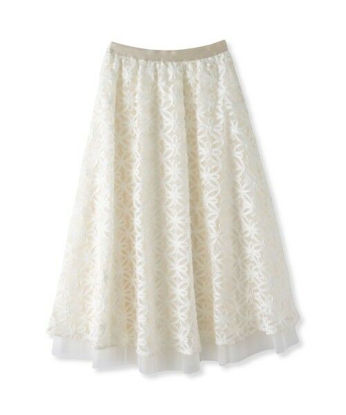 Viaggio Blu / ビアッジョブルー ミニ・ひざ丈スカート | チュールテープフラワースカート | 詳細9