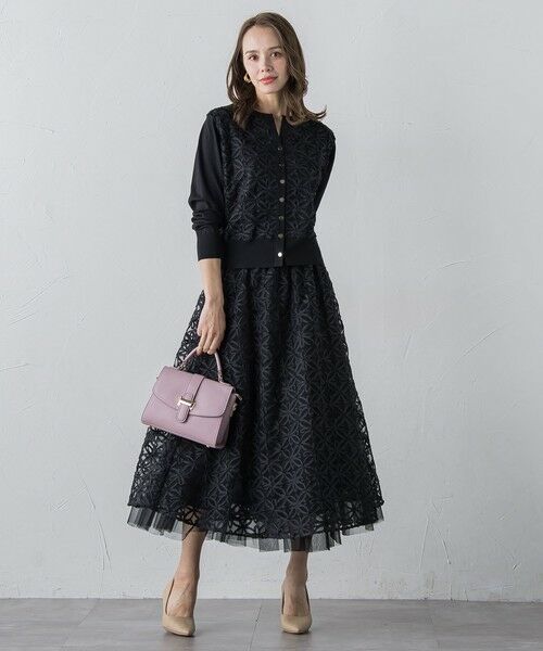 Viaggio Blu / ビアッジョブルー ミニ・ひざ丈スカート | チュールテープフラワースカート | 詳細19