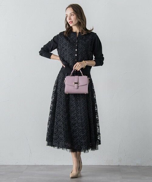 Viaggio Blu / ビアッジョブルー ミニ・ひざ丈スカート | チュールテープフラワースカート | 詳細20