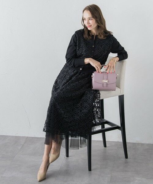 Viaggio Blu / ビアッジョブルー ミニ・ひざ丈スカート | チュールテープフラワースカート | 詳細21