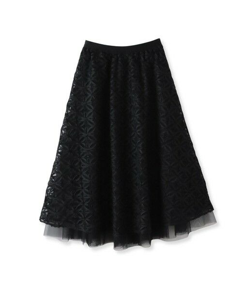 Viaggio Blu / ビアッジョブルー ミニ・ひざ丈スカート | チュールテープフラワースカート | 詳細24