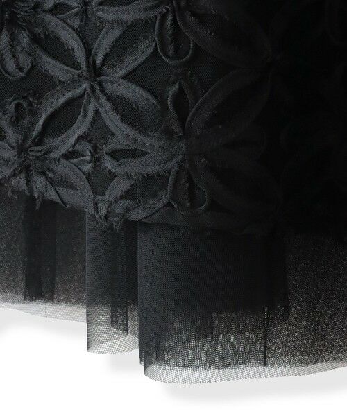 Viaggio Blu / ビアッジョブルー ミニ・ひざ丈スカート | チュールテープフラワースカート | 詳細27