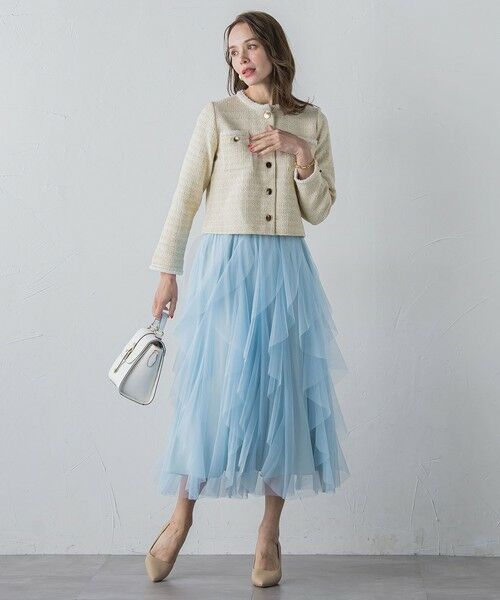 Viaggio Blu / ビアッジョブルー カーディガン・ボレロ | ツイードニットカーディガン≪手洗い可能≫ | 詳細13