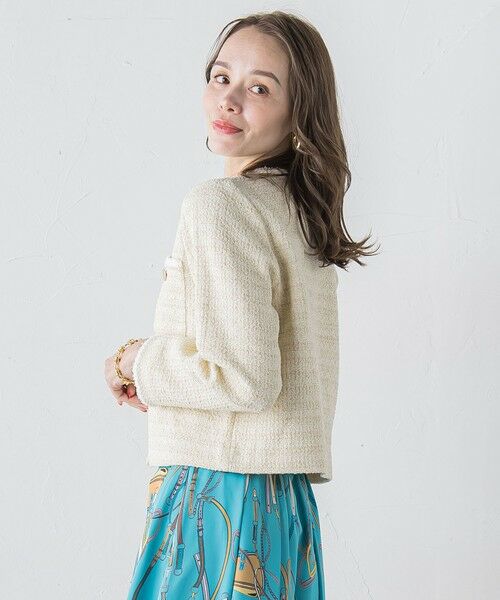 Viaggio Blu / ビアッジョブルー カーディガン・ボレロ | ツイードニットカーディガン≪手洗い可能≫ | 詳細2