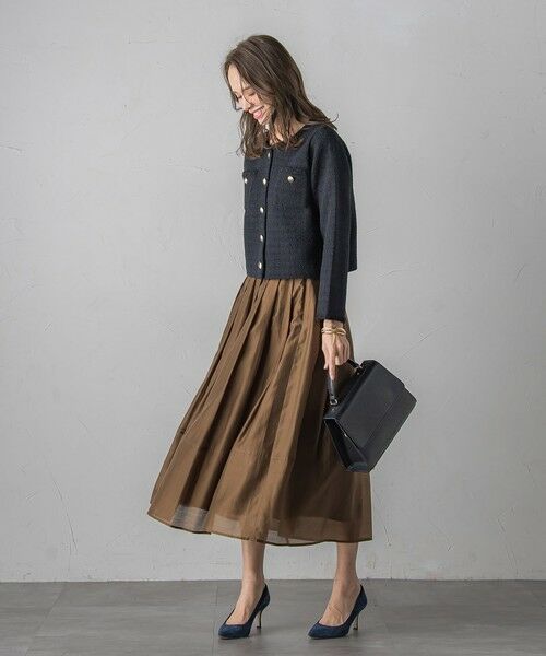 Viaggio Blu / ビアッジョブルー カーディガン・ボレロ | ツイードニットカーディガン≪手洗い可能≫ | 詳細21