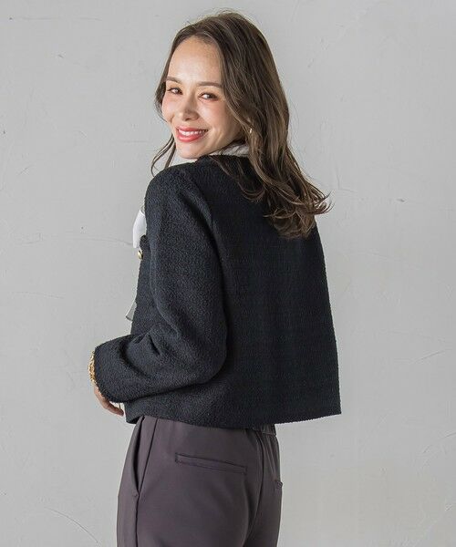 Viaggio Blu / ビアッジョブルー カーディガン・ボレロ | ツイードニットカーディガン≪手洗い可能≫ | 詳細24