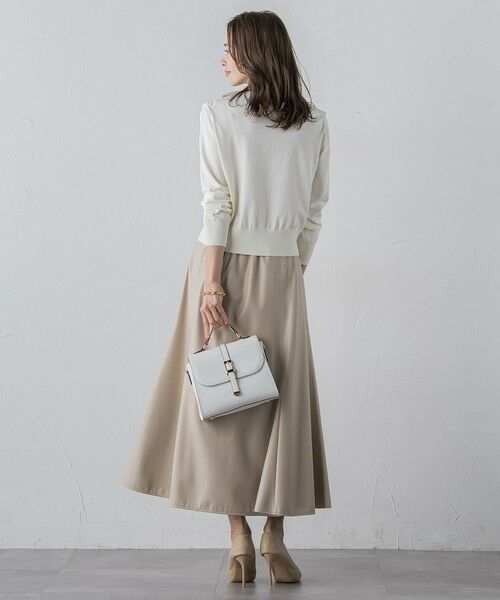 Viaggio Blu / ビアッジョブルー ニット・セーター | チュールテープフラワードッキングカーディガン≪手洗い可能≫ | 詳細7