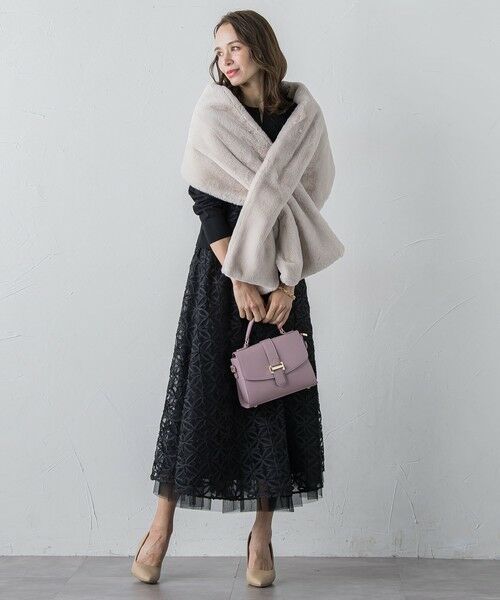 Viaggio Blu / ビアッジョブルー ニット・セーター | チュールテープフラワードッキングカーディガン≪手洗い可能≫ | 詳細17