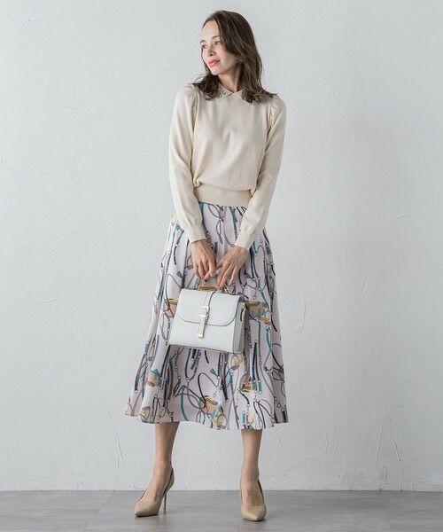 Viaggio Blu / ビアッジョブルー ニット・セーター | 襟ビジューニット≪手洗い可能≫ | 詳細4