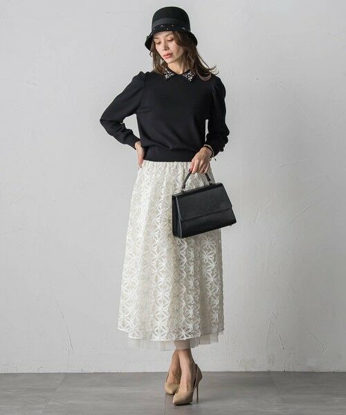 Viaggio Blu / ビアッジョブルー ニット・セーター | 襟ビジューニット≪手洗い可能≫ | 詳細15