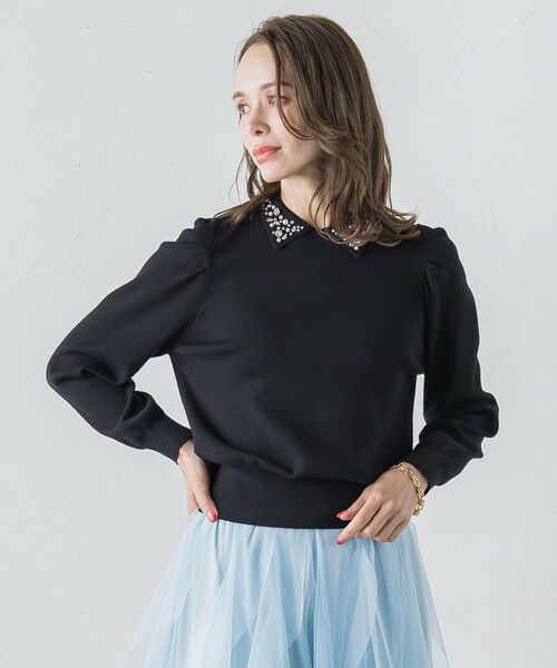 Viaggio Blu / ビアッジョブルー ニット・セーター | 襟ビジューニット≪手洗い可能≫ | 詳細19