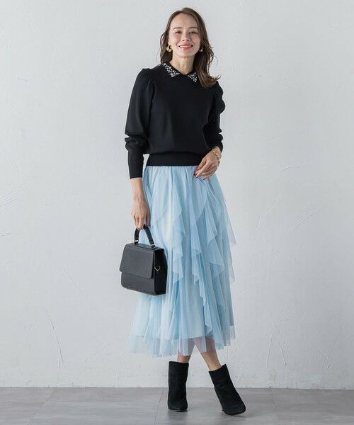 Viaggio Blu / ビアッジョブルー ニット・セーター | 襟ビジューニット≪手洗い可能≫ | 詳細20