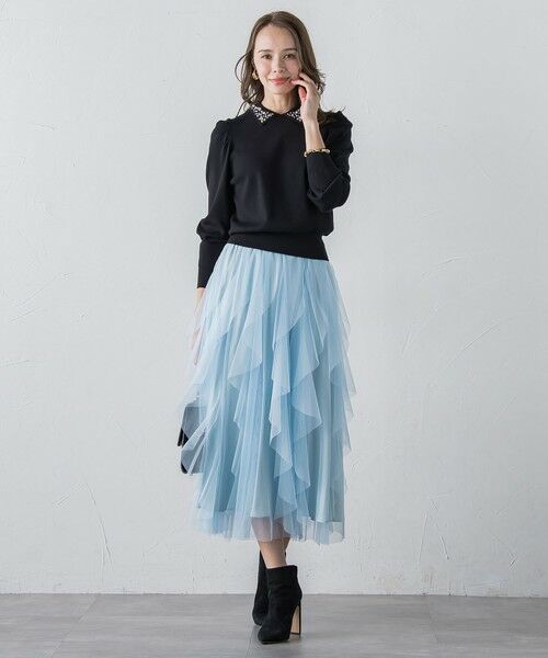 Viaggio Blu / ビアッジョブルー ニット・セーター | 襟ビジューニット≪手洗い可能≫ | 詳細21