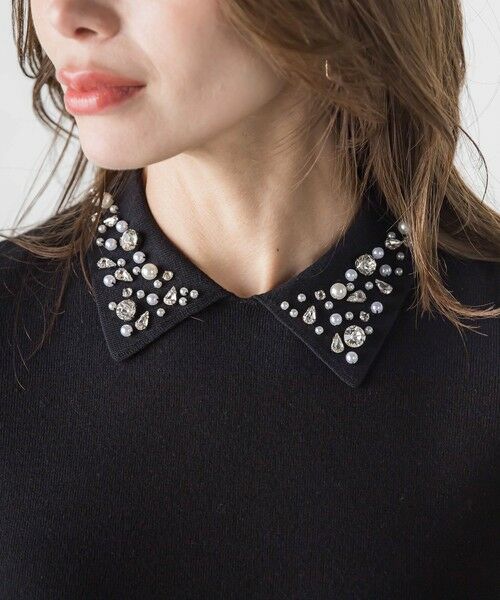 Viaggio Blu / ビアッジョブルー ニット・セーター | 襟ビジューニット≪手洗い可能≫ | 詳細27