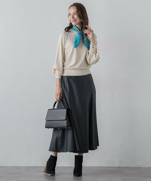 Viaggio Blu / ビアッジョブルー ニット・セーター | 馬具プリントスカーフ付きニット≪手洗い可能≫ | 詳細10