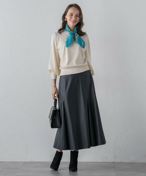 Viaggio Blu / ビアッジョブルー ニット・セーター | 馬具プリントスカーフ付きニット≪手洗い可能≫ | 詳細11