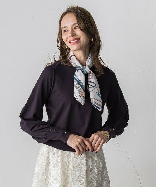 Viaggio Blu / ビアッジョブルー ニット・セーター | 馬具プリントスカーフ付きニット≪手洗い可能≫ | 詳細15