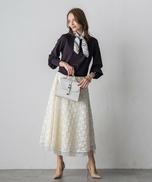 Viaggio Blu / ビアッジョブルー ニット・セーター | 馬具プリントスカーフ付きニット≪手洗い可能≫ | 詳細17