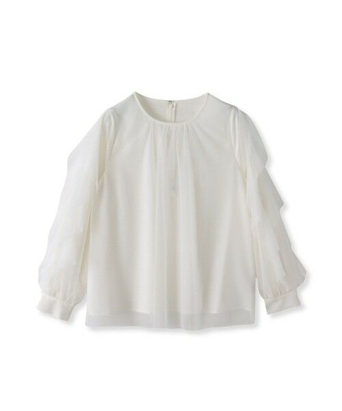 Viaggio Blu / ビアッジョブルー シャツ・ブラウス | チュールレイヤードブラウス≪洗濯機で洗える≫ | 詳細11