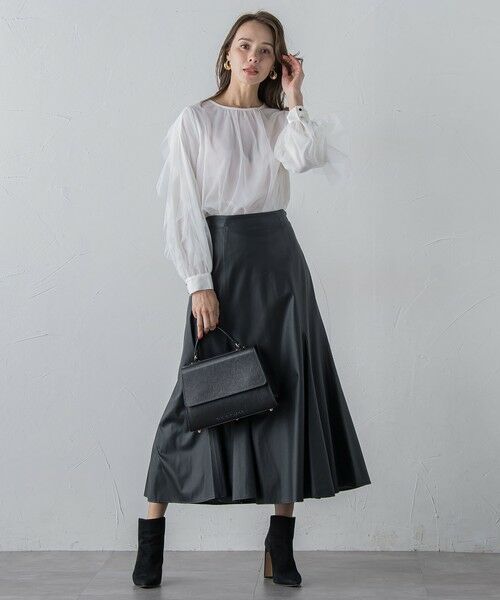 Viaggio Blu / ビアッジョブルー シャツ・ブラウス | チュールレイヤードブラウス≪洗濯機で洗える≫ | 詳細4