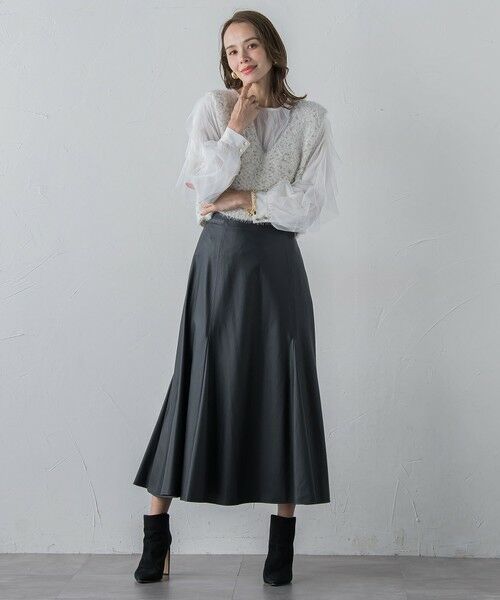 Viaggio Blu / ビアッジョブルー シャツ・ブラウス | チュールレイヤードブラウス≪洗濯機で洗える≫ | 詳細6