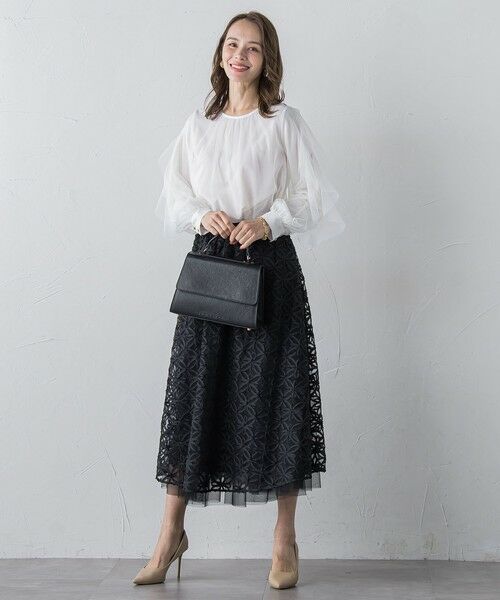 Viaggio Blu / ビアッジョブルー シャツ・ブラウス | チュールレイヤードブラウス≪洗濯機で洗える≫ | 詳細8