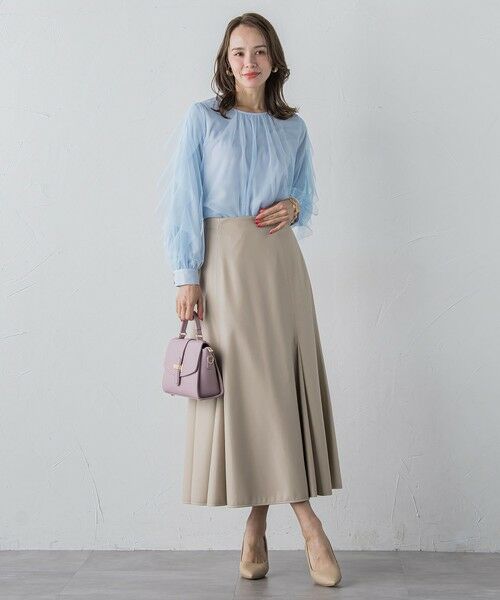 Viaggio Blu / ビアッジョブルー シャツ・ブラウス | チュールレイヤードブラウス≪洗濯機で洗える≫ | 詳細23