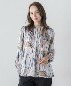 Viaggio Blu / ビアッジョブルー シャツ・ブラウス | 馬具プリントブラウス≪手洗い可能≫