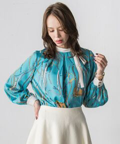 Viaggio Blu / ビアッジョブルー シャツ・ブラウス | 馬具プリントブラウス≪手洗い可能≫