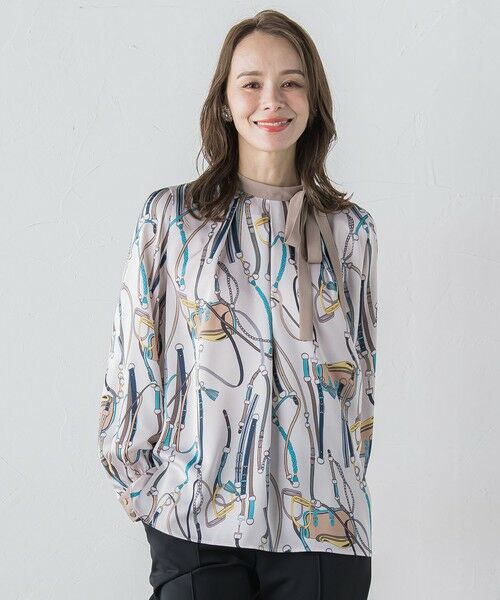 Viaggio Blu / ビアッジョブルー シャツ・ブラウス | 馬具プリントブラウス≪手洗い可能≫ | 詳細1