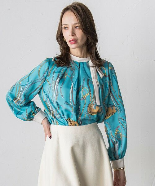 Viaggio Blu / ビアッジョブルー シャツ・ブラウス | 馬具プリントブラウス≪手洗い可能≫ | 詳細10