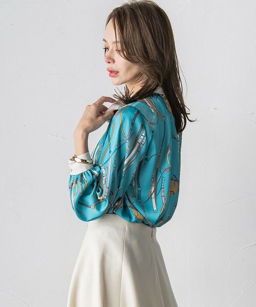 Viaggio Blu / ビアッジョブルー シャツ・ブラウス | 馬具プリントブラウス≪手洗い可能≫ | 詳細12