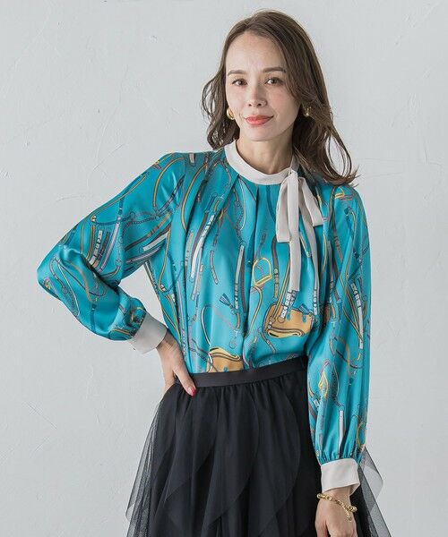 Viaggio Blu / ビアッジョブルー シャツ・ブラウス | 馬具プリントブラウス≪手洗い可能≫ | 詳細17
