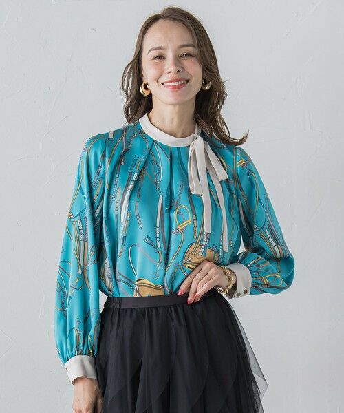 Viaggio Blu / ビアッジョブルー シャツ・ブラウス | 馬具プリントブラウス≪手洗い可能≫ | 詳細18